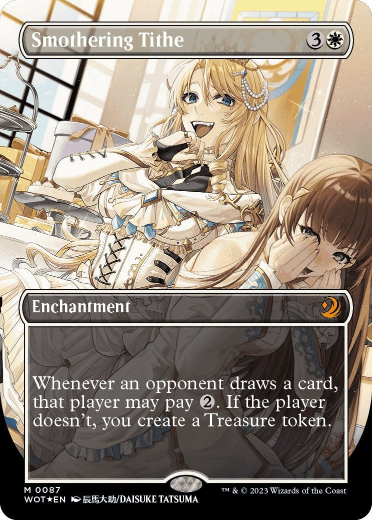 Image for Smothering Tithe (Anime Borderless) (Confetti Foil) (87) (Wilds of Eldraine: Enchanting Tales) (WOT) - Magic: The Gathering