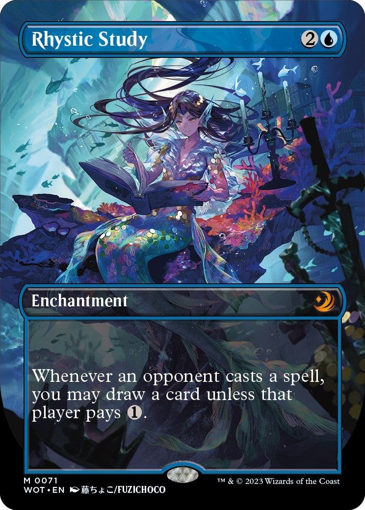 Image for Rhystic Study (Anime Borderless) (71) (Wilds of Eldraine: Enchanting Tales) (WOT) - Magic: The Gathering