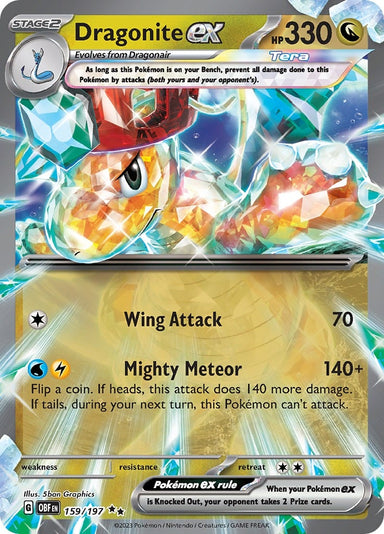 Image for Dragonite ex (159/197) (SV03: Obsidian Flames) (OBF) - Pokemon