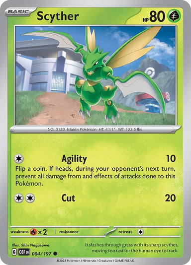 Image for Scyther (004/197) (SV03: Obsidian Flames) (OBF) - Pokemon