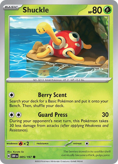 Image for Shuckle (005/197) (SV03: Obsidian Flames) (OBF) - Pokemon