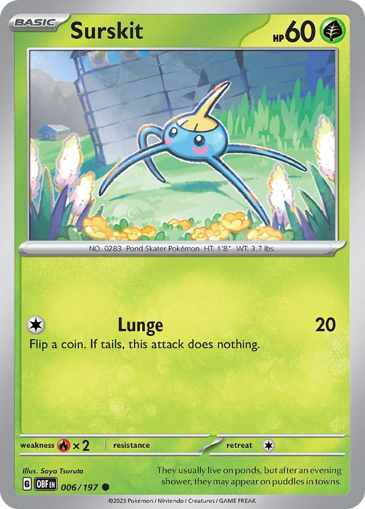 Image for Surskit (006/197) (SV03: Obsidian Flames) (OBF) - Pokemon
