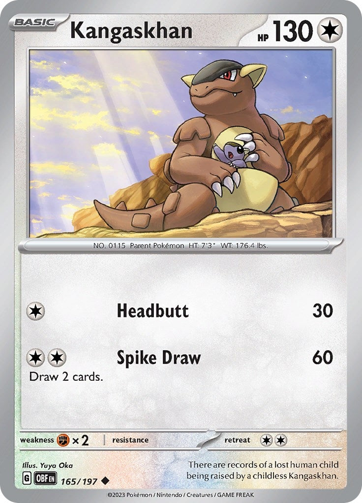 Image for Kangaskhan (165/197) (SV03: Obsidian Flames) (OBF) - Pokemon