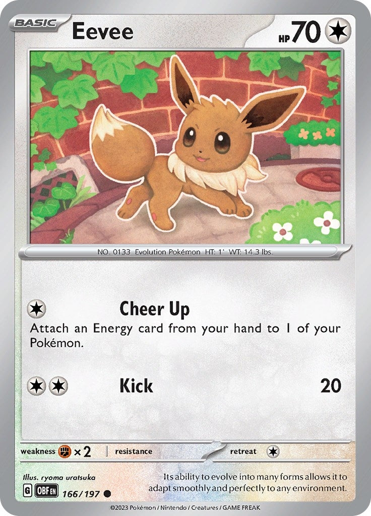 Image for Eevee (166/197) (SV03: Obsidian Flames) (OBF) - Pokemon