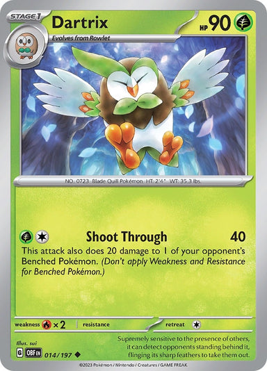 Image for Dartrix (014/197) (SV03: Obsidian Flames) (OBF) - Pokemon