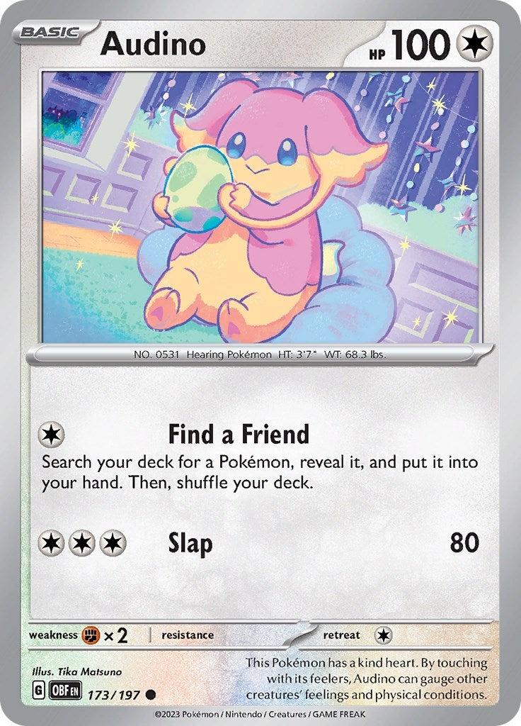 Image for Audino (173/197) (SV03: Obsidian Flames) (OBF) - Pokemon