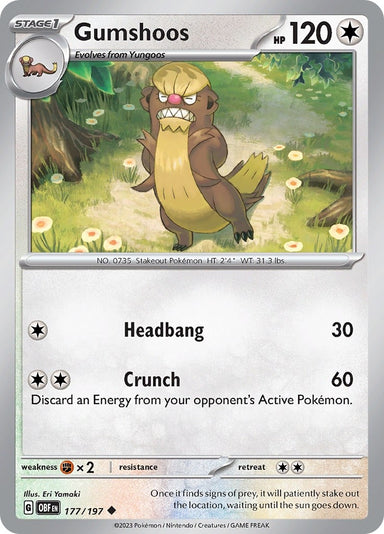 Image for Gumshoos (177/197) (SV03: Obsidian Flames) (OBF) - Pokemon