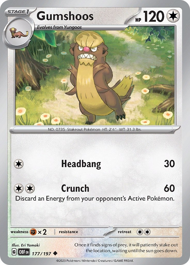 Image for Gumshoos (177/197) (SV03: Obsidian Flames) (OBF) - Pokemon