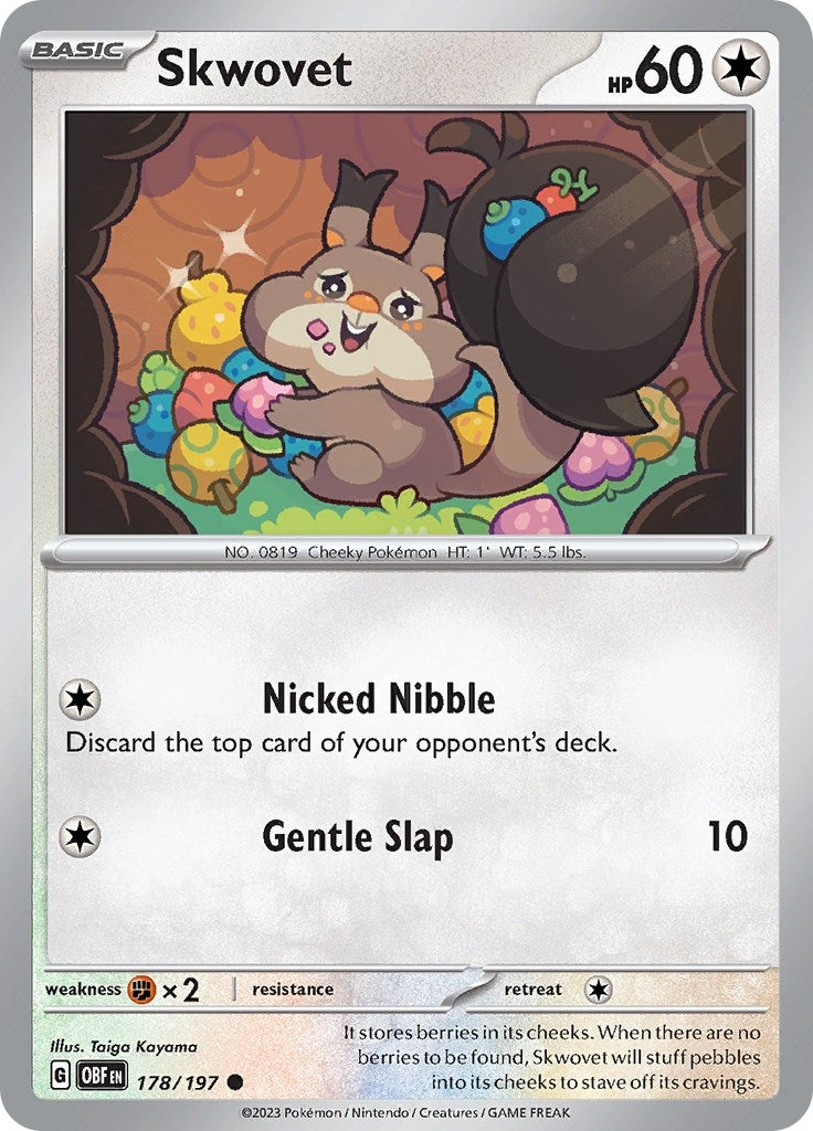 Image for Skwovet (178/197) (SV03: Obsidian Flames) (OBF) - Pokemon