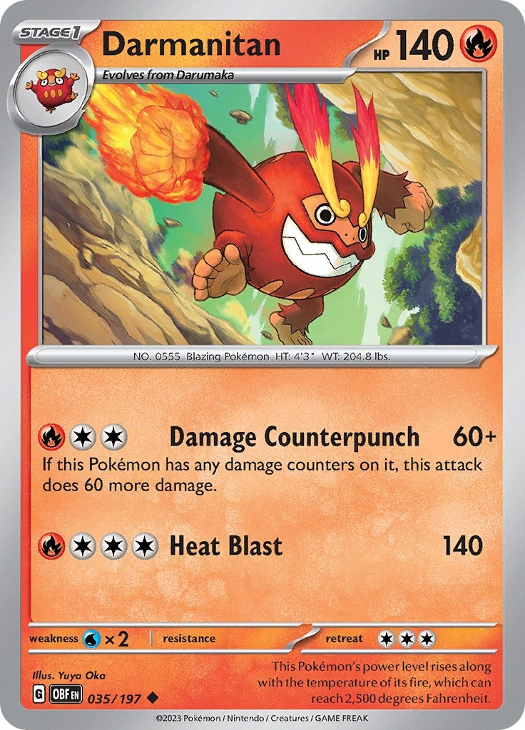 Image for Darmanitan (035/197) (SV03: Obsidian Flames) (OBF) - Pokemon