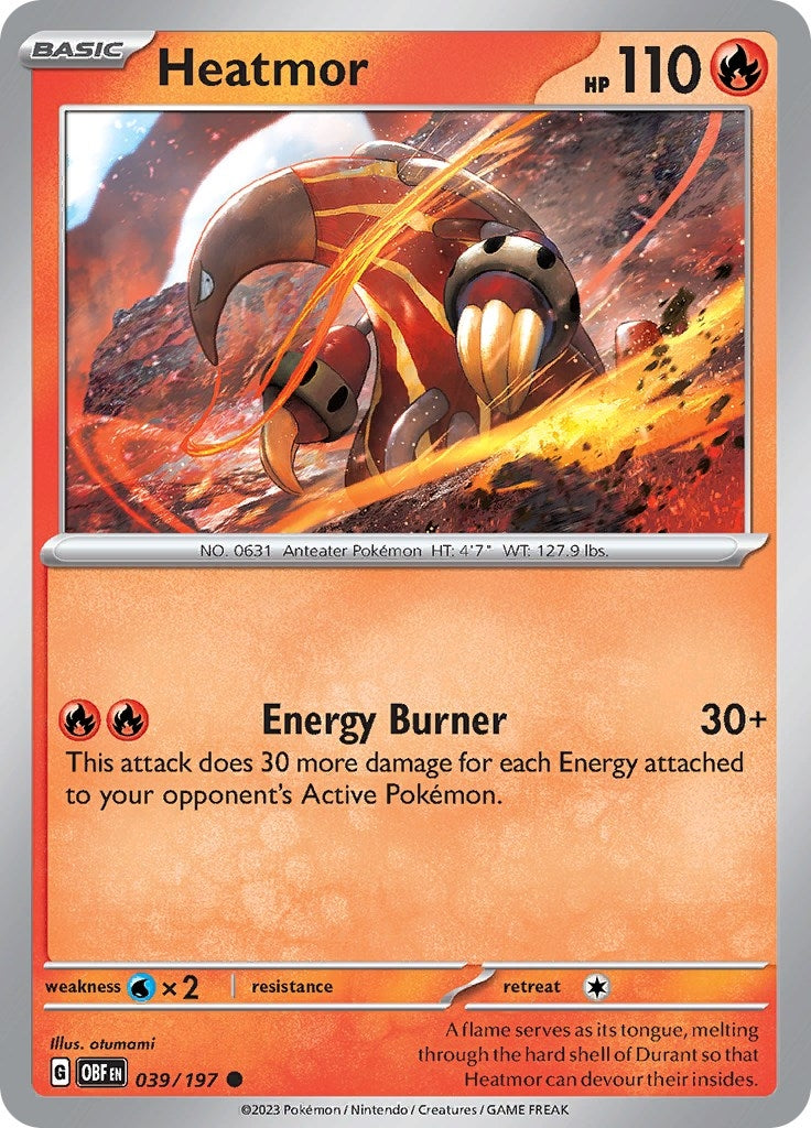 Image for Heatmor (039/197) (SV03: Obsidian Flames) (OBF) - Pokemon