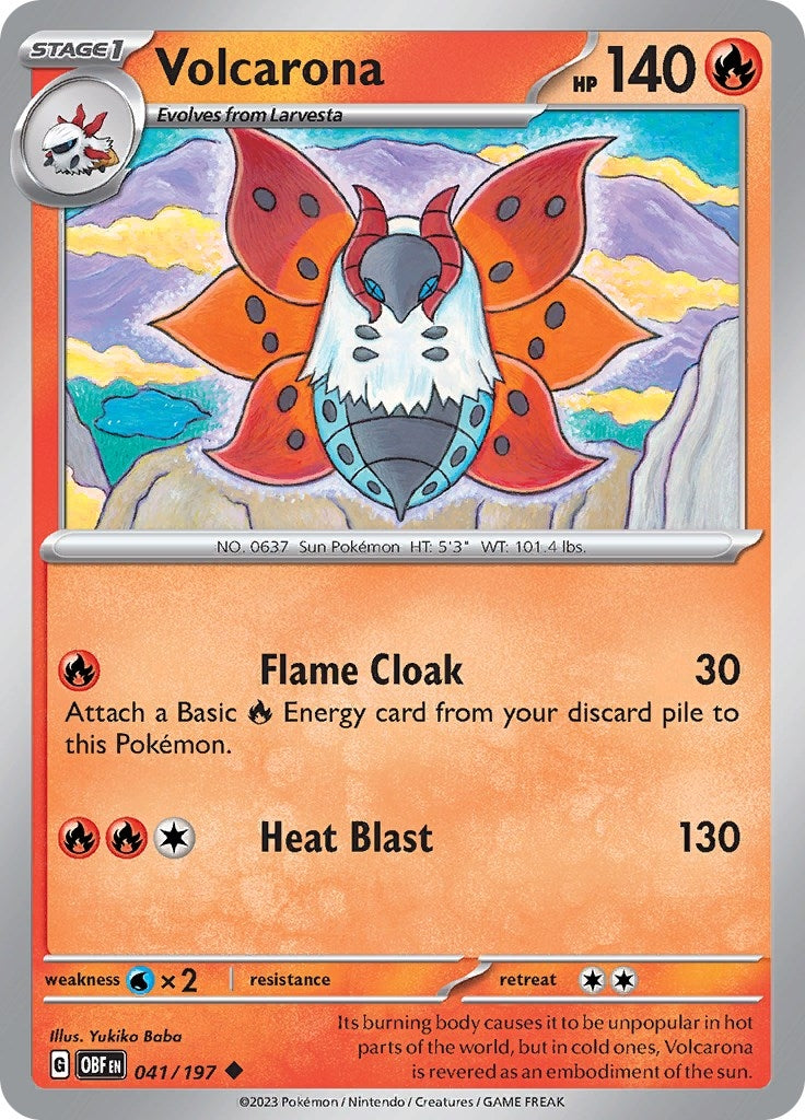 Image for Volcarona (041/197) (SV03: Obsidian Flames) (OBF) - Pokemon