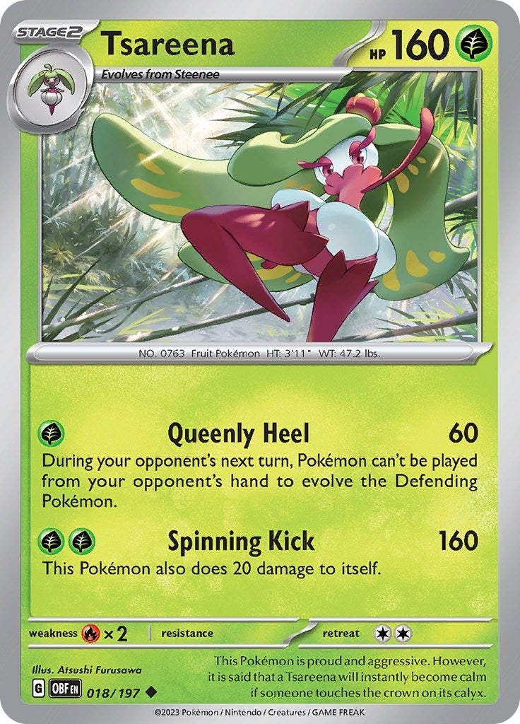 Image for Tsareena (018/197) (SV03: Obsidian Flames) (OBF) - Pokemon