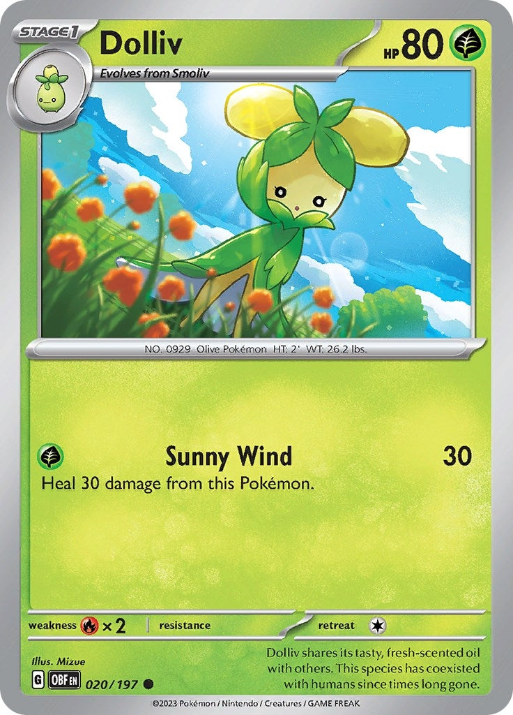 Image for Dolliv (020/197) (SV03: Obsidian Flames) (OBF) - Pokemon