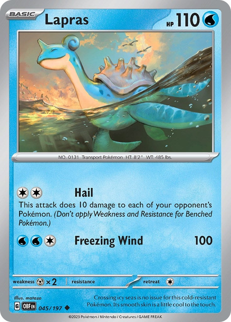 Image for Lapras (045/197) (SV03: Obsidian Flames) (OBF) - Pokemon