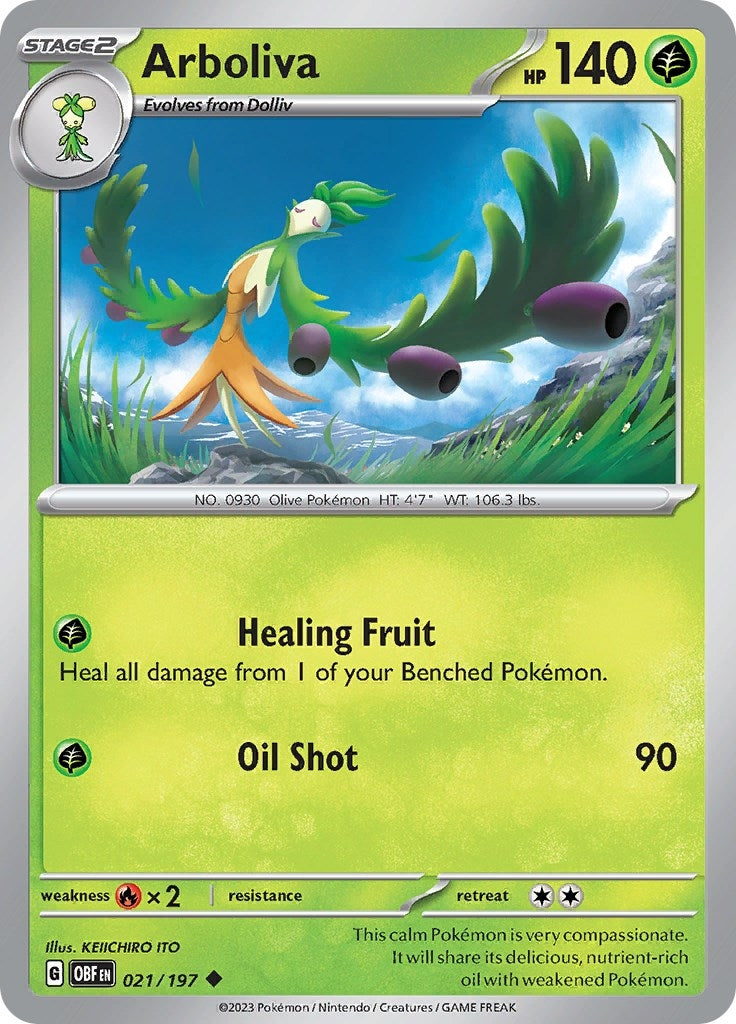 Image for Arboliva (021/197) (SV03: Obsidian Flames) (OBF) - Pokemon