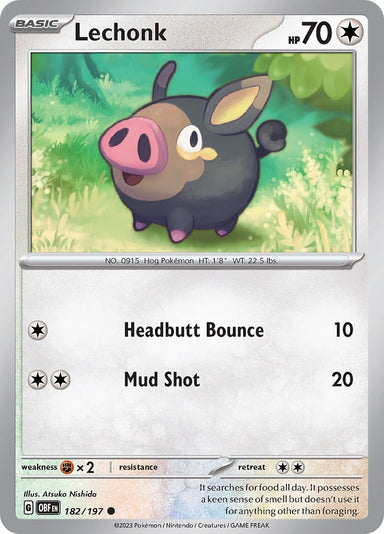 Image for Lechonk (182/197) (OBF) - Pokemon