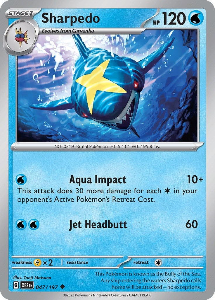 Image for Sharpedo (047/197) (SV03: Obsidian Flames) (OBF) - Pokemon