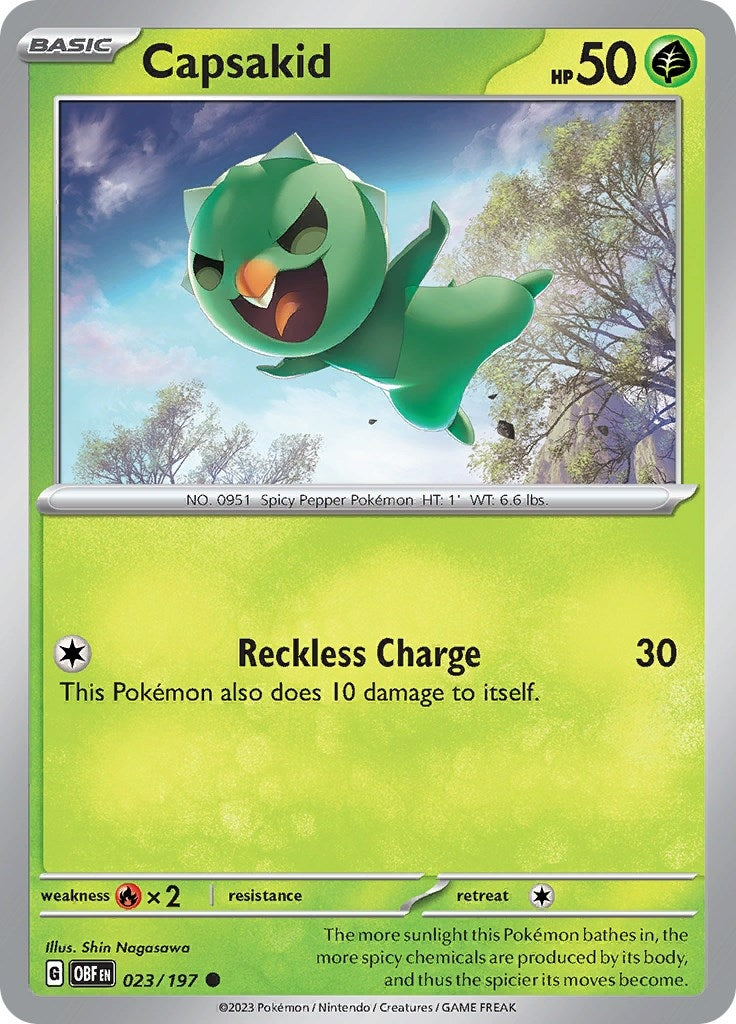 Image for Capsakid (023/197) (SV03: Obsidian Flames) (OBF) - Pokemon