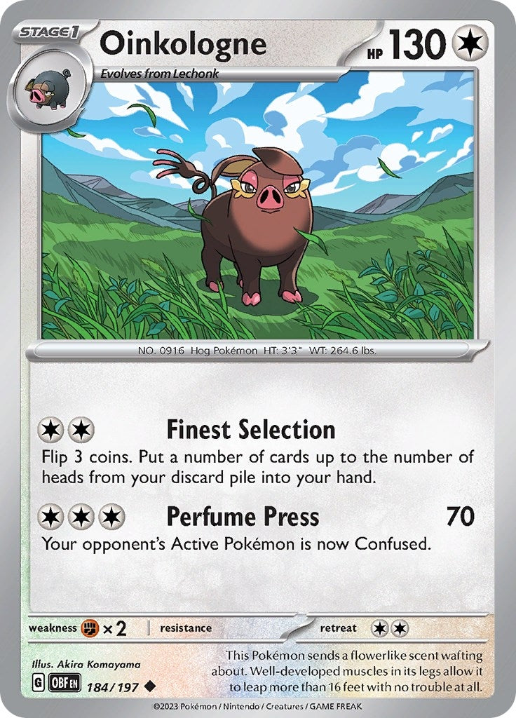 Image for Oinkologne (184/197) (SV03: Obsidian Flames) (OBF) - Pokemon