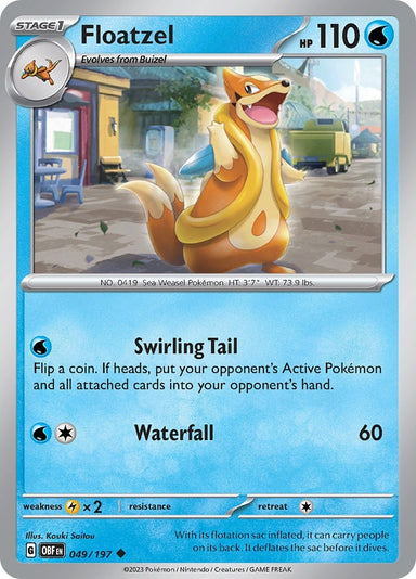 Image for Floatzel (049/197) (SV03: Obsidian Flames) (OBF) - Pokemon