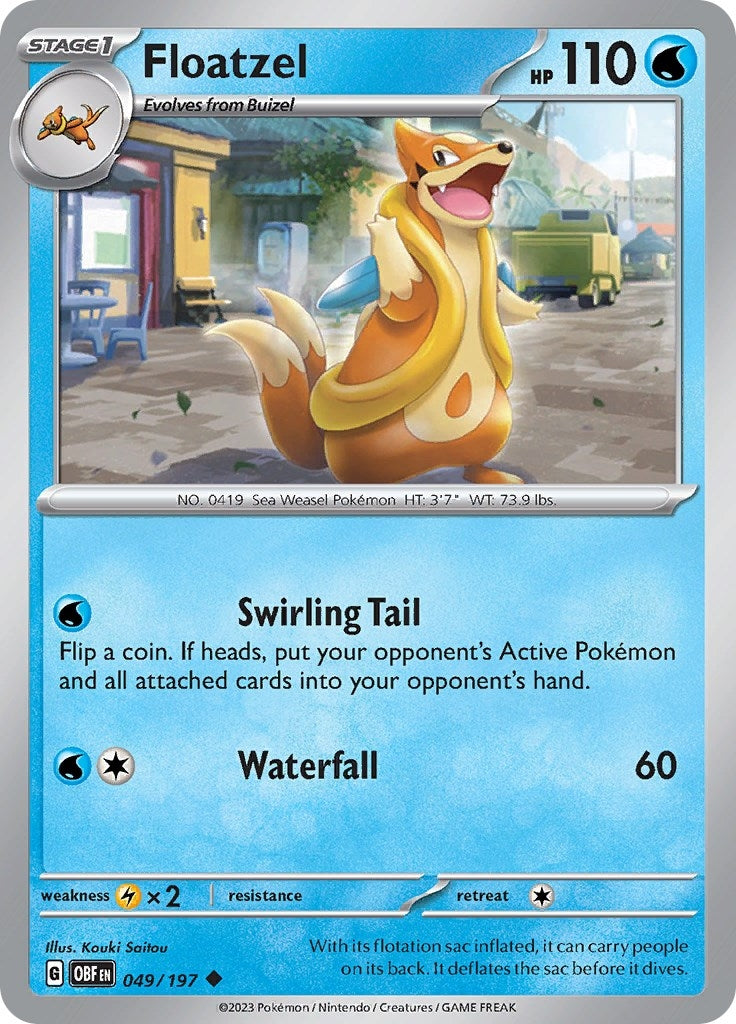 Image for Floatzel (049/197) (SV03: Obsidian Flames) (OBF) - Pokemon