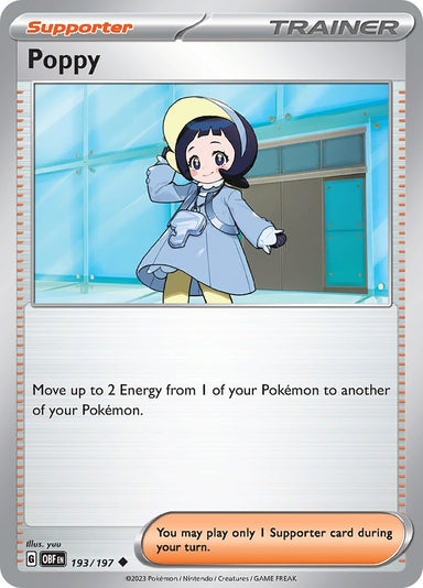 Image for Poppy (193/197) (SV03: Obsidian Flames) (OBF) - Pokemon