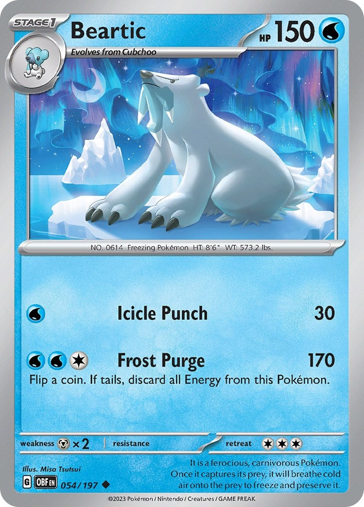 Image for Beartic (054/197) (SV03: Obsidian Flames) (OBF) - Pokemon