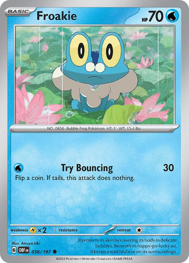 Image for Froakie (056/197) (SV03: Obsidian Flames) (OBF) - Pokemon