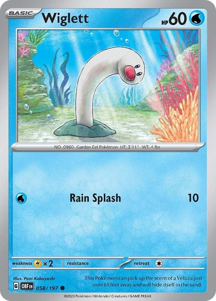 Image for Wiglett (058/197) (SV03: Obsidian Flames) (OBF) - Pokemon