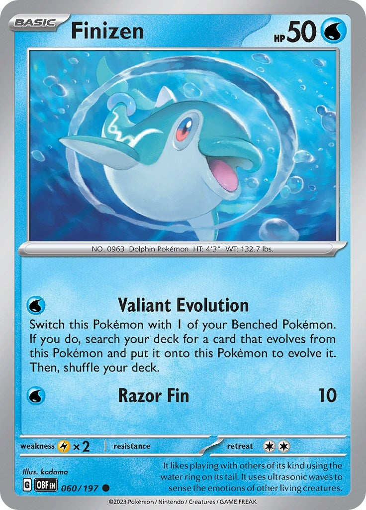Image for Finizen 60/197 (060/197) (SV03: Obsidian Flames) (OBF) - Pokemon