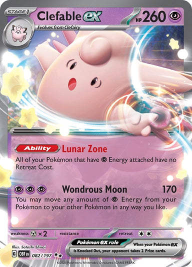 Image for Clefable ex (082/197) (SV03: Obsidian Flames) (OBF) - Pokemon