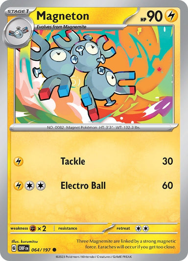 Image for Magneton (064/197) (SV03: Obsidian Flames) (OBF) - Pokemon