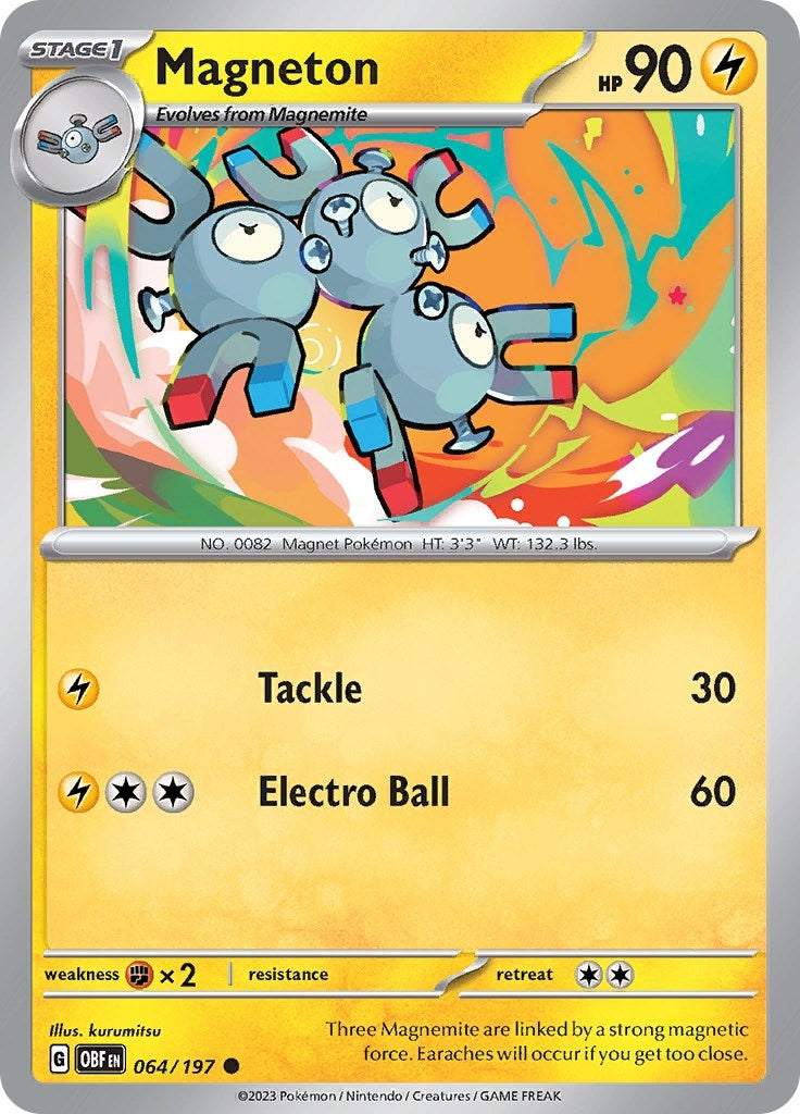 Image for Magneton (064/197) (SV03: Obsidian Flames) (OBF) - Pokemon