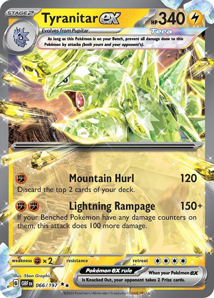 Image for Tyranitar ex (066/197) (SV03: Obsidian Flames) (OBF) - Pokemon
