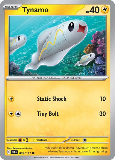 Image for Tynamo (067/197) (SV03: Obsidian Flames) (OBF) - Pokemon