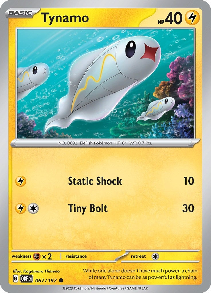 Image for Tynamo (067/197) (SV03: Obsidian Flames) (OBF) - Pokemon