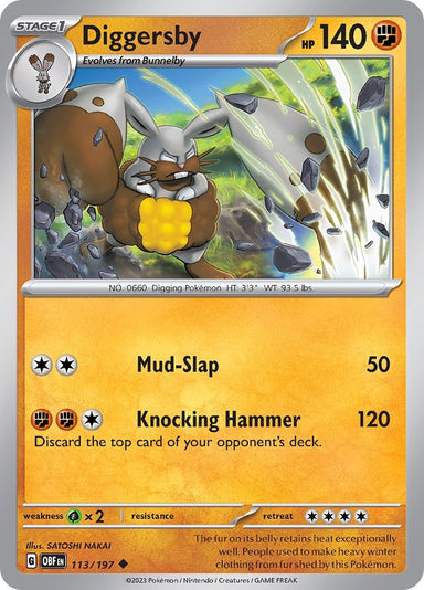 Image for Diggersby (113/197) (SV03: Obsidian Flames) (OBF) - Pokemon