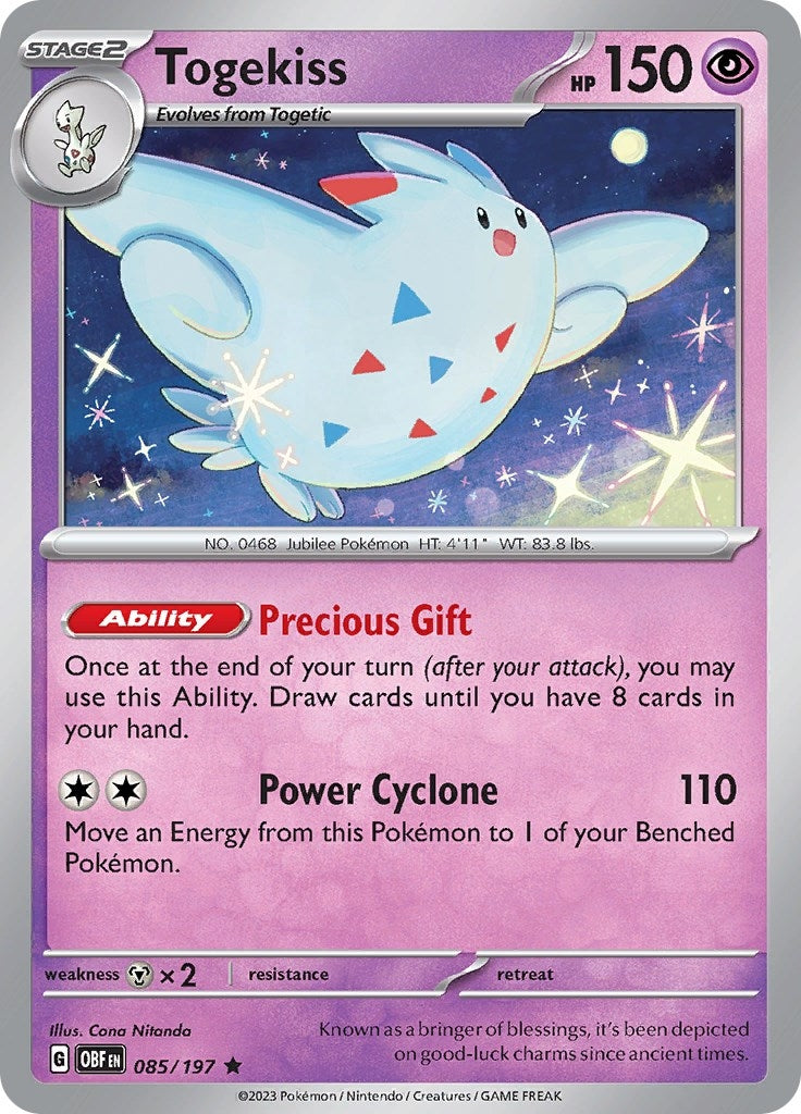 Image for Togekiss (085/197) (SV03: Obsidian Flames) (OBF) - Pokemon
