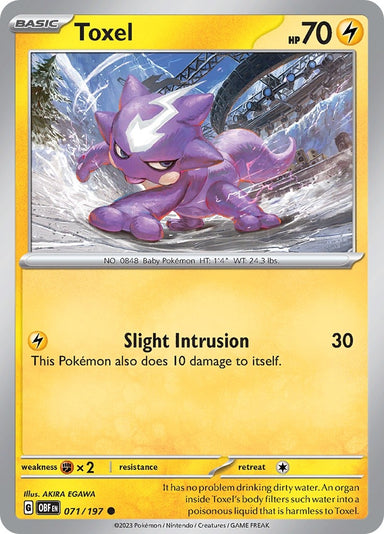 Image for Toxel (071/197) (SV03: Obsidian Flames) (OBF) - Pokemon