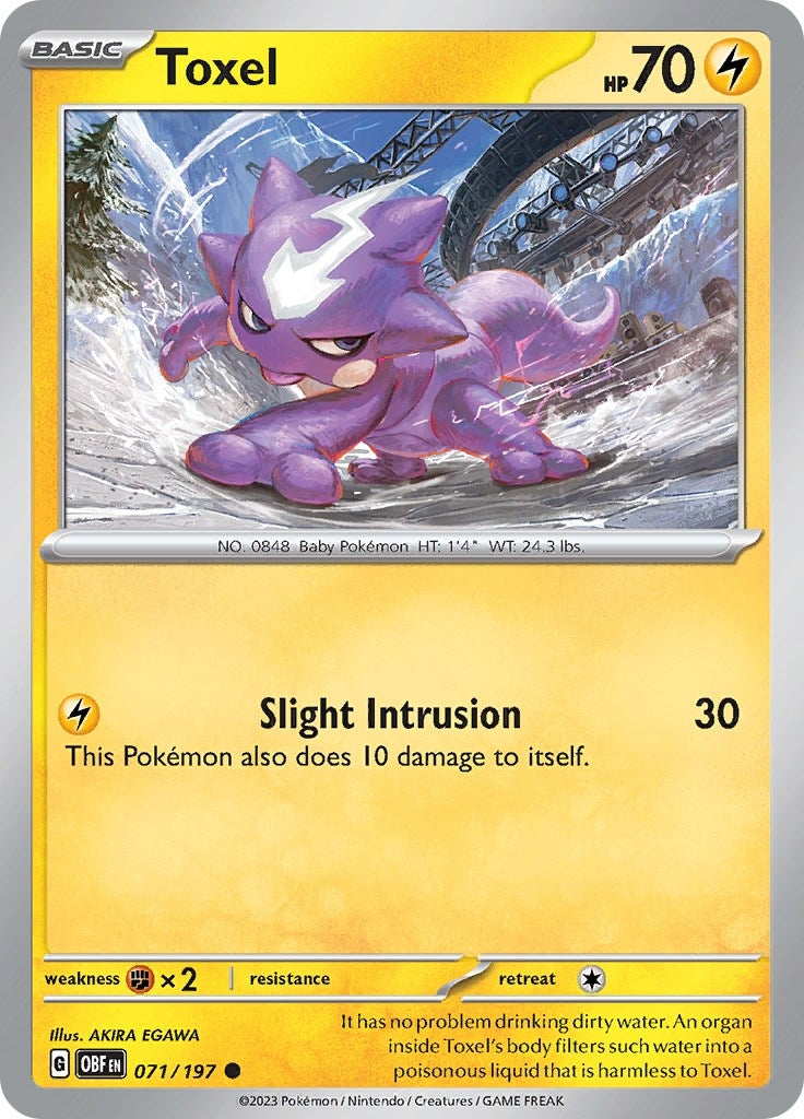 Image for Toxel (071/197) (SV03: Obsidian Flames) (OBF) - Pokemon