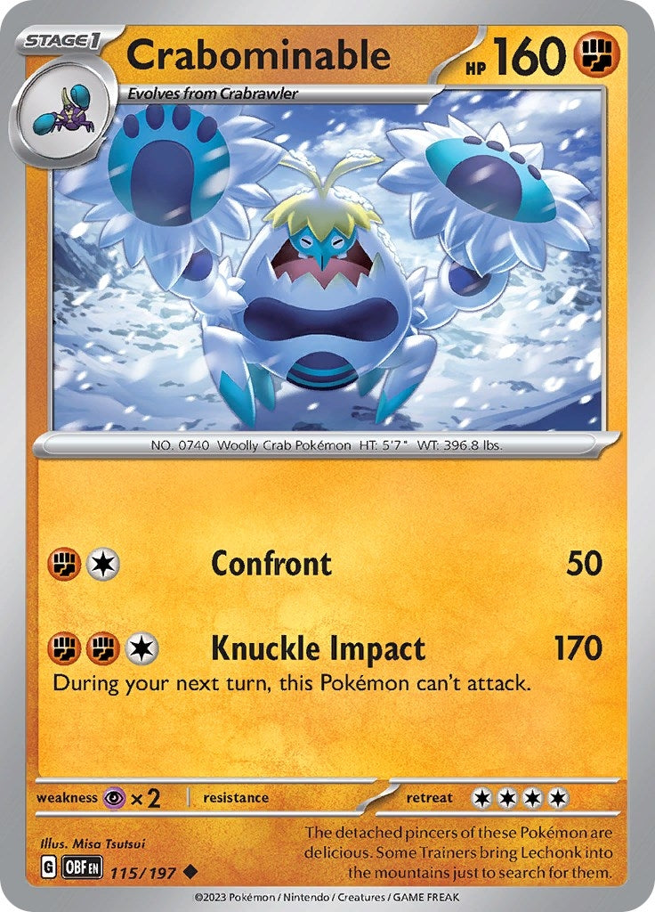 Image for Crabominable (115/197) (SV03: Obsidian Flames) (OBF) - Pokemon