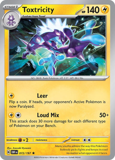Image for Toxtricity (072/197) (SV03: Obsidian Flames) (OBF) - Pokemon