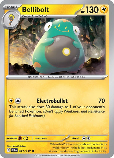 Image for Bellibolt (077/197) (SV03: Obsidian Flames) (OBF) - Pokemon