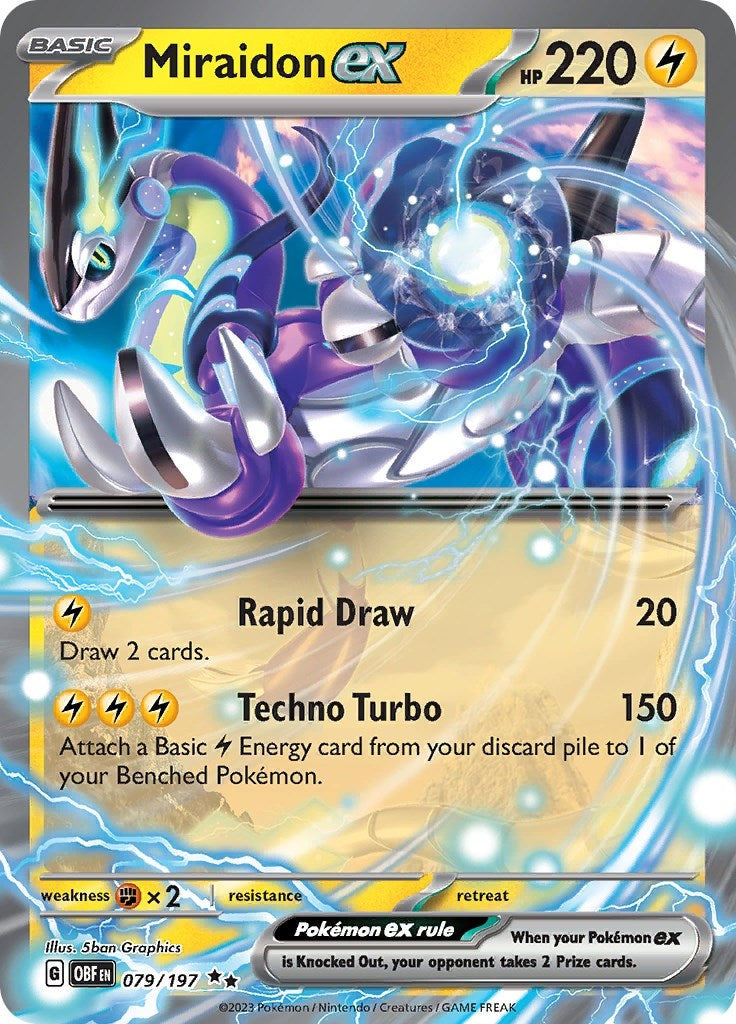 Image for Miraidon ex (079/197) (SV03: Obsidian Flames) (OBF) - Pokemon