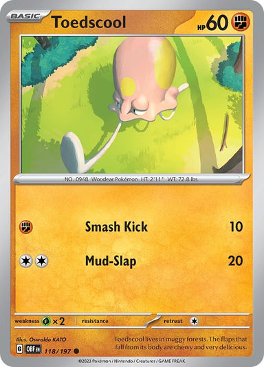 Image for Toedscool (118/197) (SV03: Obsidian Flames) (OBF) - Pokemon