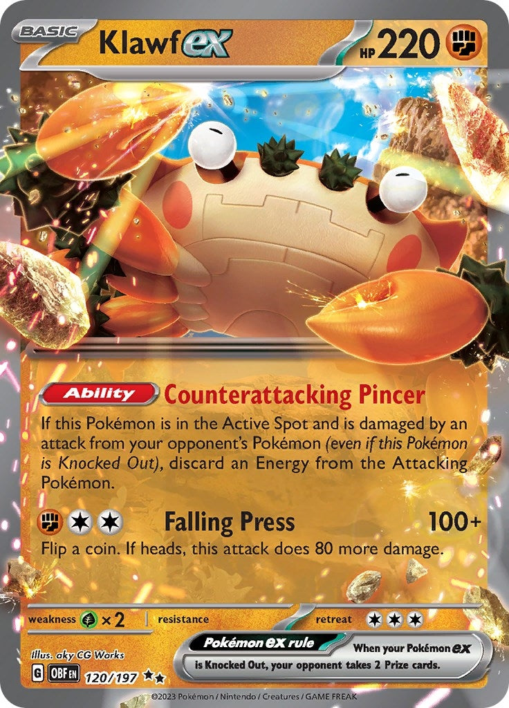 Image for Klawf ex (120/197) (SV03: Obsidian Flames) (OBF) - Pokemon