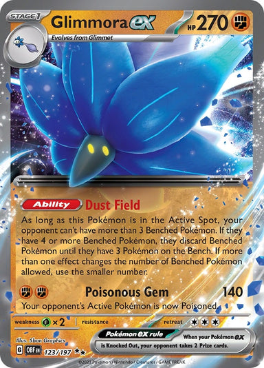Image for Glimmora ex (123/197) (SV03: Obsidian Flames) (OBF) - Pokemon
