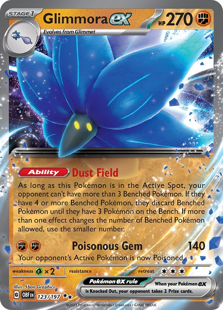 Image for Glimmora ex (123/197) (SV03: Obsidian Flames) (OBF) - Pokemon