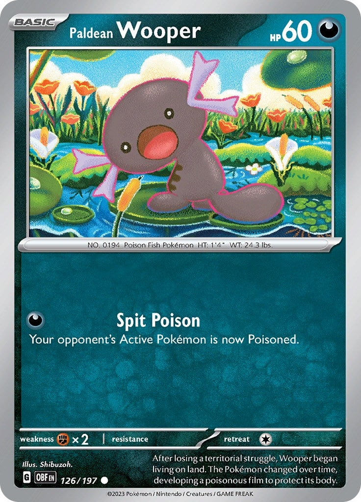 Image for Paldean Wooper (126/197) (SV03: Obsidian Flames) (OBF) - Pokemon